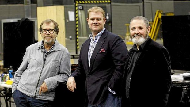 Neil Armfield, Stuart Skelton and Richard Mills at Melbourne Ring rehearsals.
