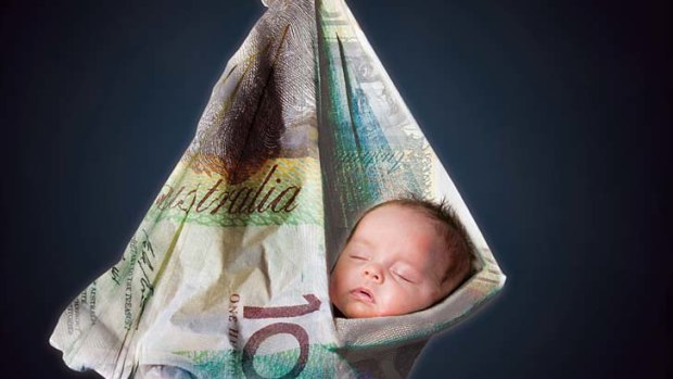 Baby bonus ... kids can prove costly. <i>Photo illustration: Simon Bosch</i>