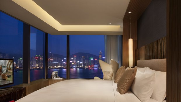 View master: a bedroom in Hong Kong's Hotel Icon.