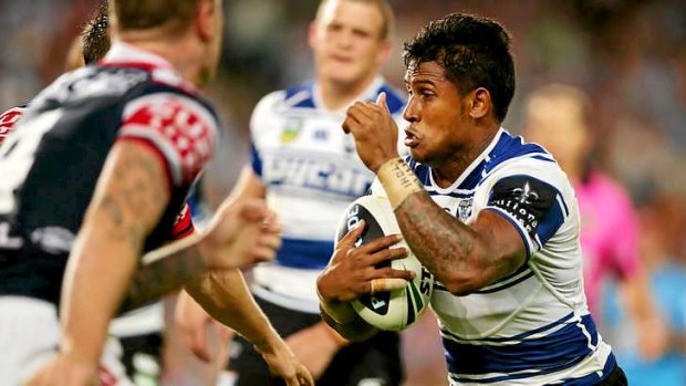 Troubled beginning to 2013: Ben Barba of the Bulldogs.