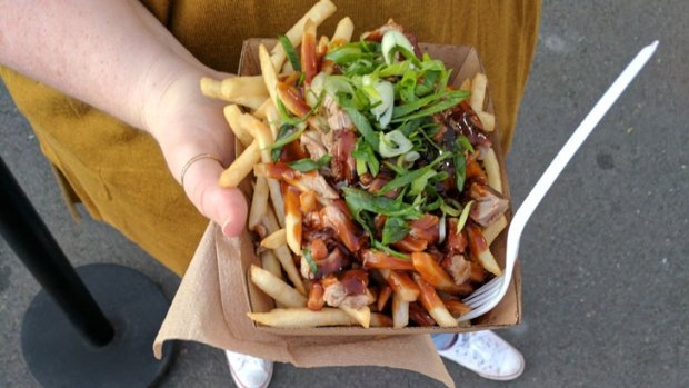 The Peking Duck Fries at the WAtoday Night Noodle Markets.