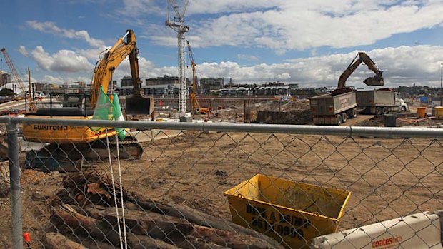 Abestos discovered: The Barangaroo site.