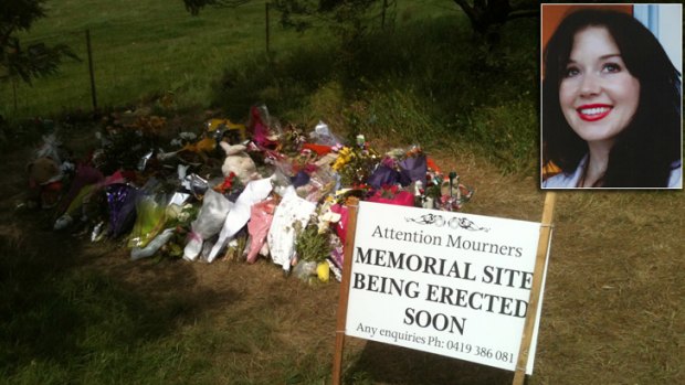 The Gisborne site where Jill Meagher’s body was discovered and (inset) Ms Meagher.