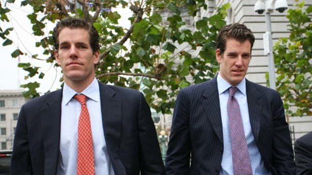 Not happy ... Cameron and Tyler Winklevoss.