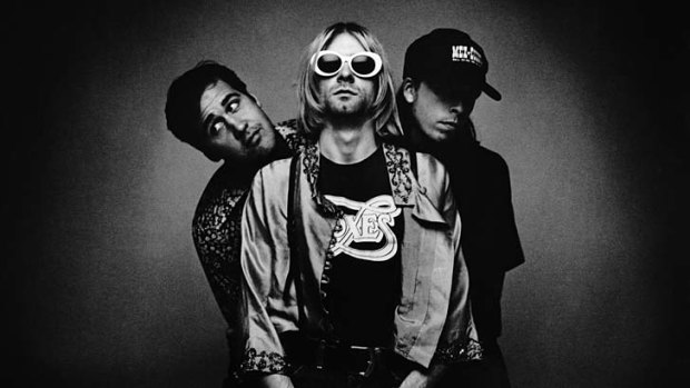 Dark stars: Nirvana's (from left) Krist Novoselic, Kurt Cobain and Dave Grohl.