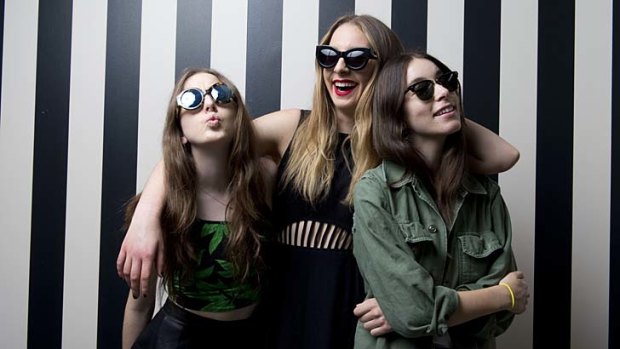 On the rise: Alana, Este and Danielle Haim, of the band Haim, will be among music's up-and-comers performing at St Jerome's Laneway Festival.