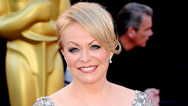 Early riser ... Jacki Weaver with the jewellery at the Oscars.