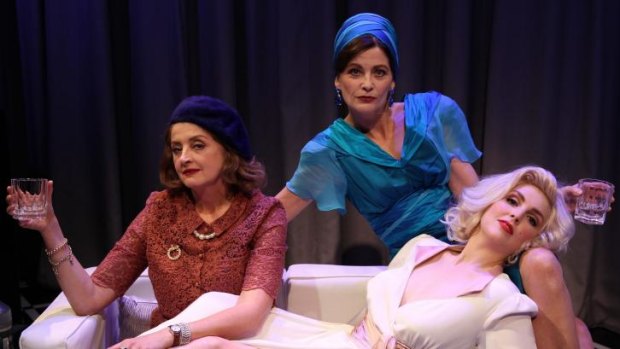 Loaded: Jeanette Cronin, Lizzie Mitchell, and Kate Raison as Bette Davis, Marilyn Monroe and Joan Crawford.