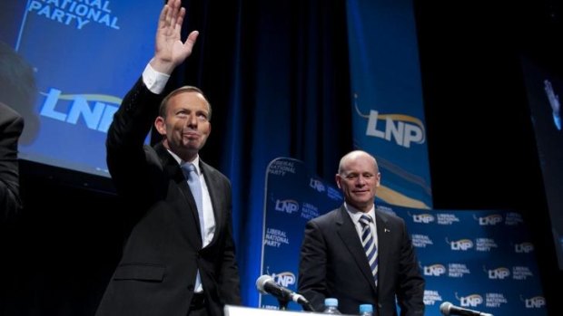 Prime Minister Tony Abbott with Queensland Premier Campbell Newman.