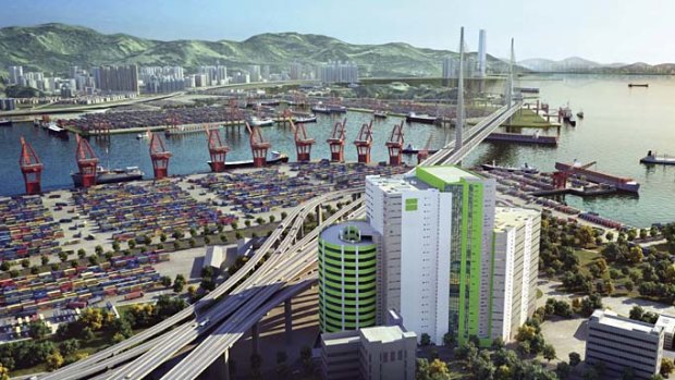 Grand plans &#8230; an artist's impression of the Interlink centre in Hong Kong, which Goodman will use as a platform for a move into China and Japan.
