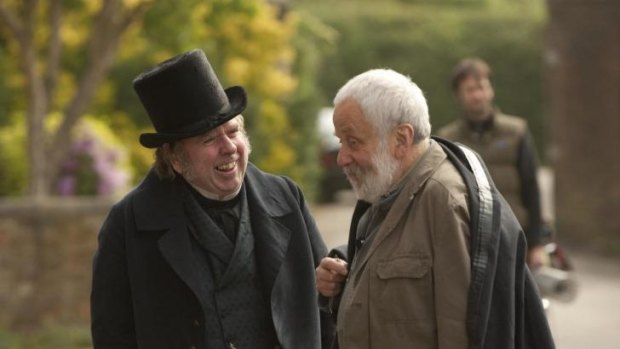 Timothy Spall and Mike Leigh on the set of <i>Mr Turner</i>.