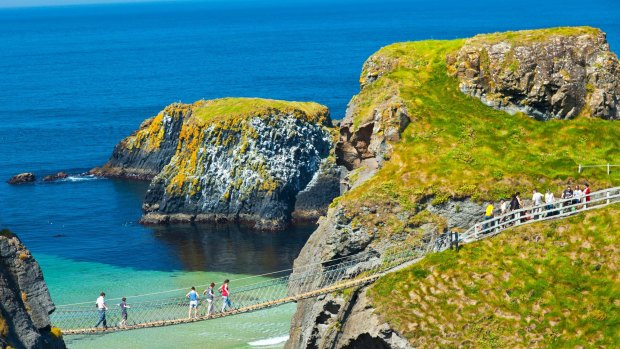 Carrick-A-Rede Rope Bridge, Larrybane: What salmon fishermen traditionally used to check their nets.