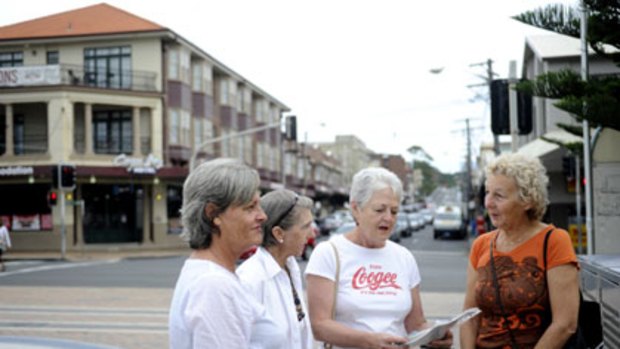 Campaigners ... (from left) Sue Doran, Del Buchanan, Lindsay Harden and Rona Wade.