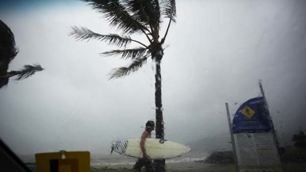 Surf report ...  wind whips Airlie Beach yesterday.