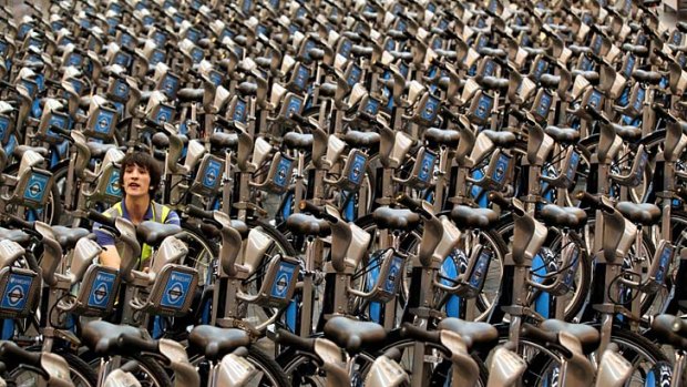 Boris bikes ... there are 6000 hire bikes available from 400 docking stations throughout London.