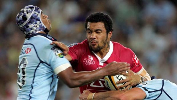 Digby Ioane in action for the Queensland Reds against the NSW Waratahs.