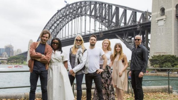 From left: Lorenzo Richelmy (<i>Marco Polo</i>), Aduba, Daryl Hannah (<i>Sense8</i>), Charlie Cox (<i>Marvel's Daredevil</i>), Deborah Ann Woll (<i>Marvel's Daredevil</i>), Jennette McCurdy (<i>Between</i>) and Todd A. Kessler (<i>Bloodline</i>) visit Sydney for the launch of Netflix.