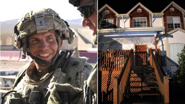 Sgt Robert Bales and the home that his wife put up for sale because she was behind with mortgage payments.