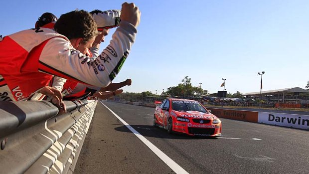 Whincup's win: He is a mere two points ahead of Will Davison.