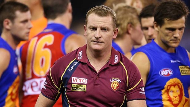 Coach at the crossroads: Michael Voss' future at the Brisbane Lions could well hinge on Sunday's game against Melbourne.