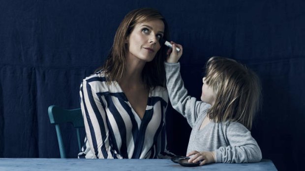 Woman of conviction … Rachel Griffiths gets some attention from her daughter Clementine.