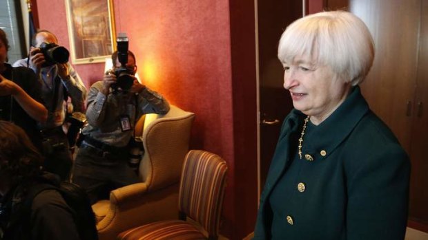 Central bank targets not yet met: Fed chief nominee Janet Yellen.