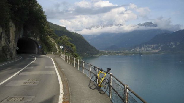 Paradise road ... Interlaken, in the Swiss Alps.