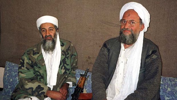 Osama bin Laden, left, sits with probable successor Ayman al-Zawahiri during an interview in 2001.