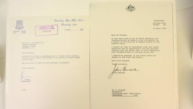Some of former Prime Minister John Howard's personal papers and Commonwealth records at the UNSW Canberra Academy Library.