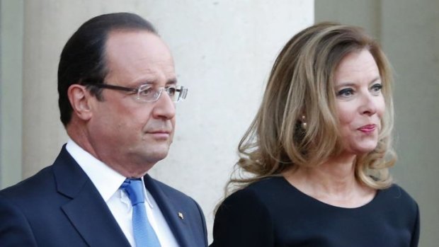 French president Francois Hollande and his companion Valerie Trierweiler in September 2013.