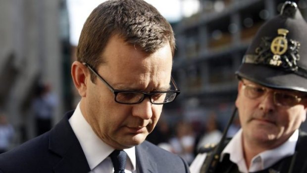 Andy Coulson, former director of communications for British Prime Minister David Cameron, leaves the Old Bailey on Tuesday. His conviction is the only successful guilty verdict of the $54 million Operation Weeting.