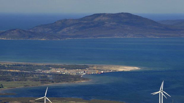 Export options - Barry Beach and Port Anthony are in the centre and Wilsons Promontory in the background.