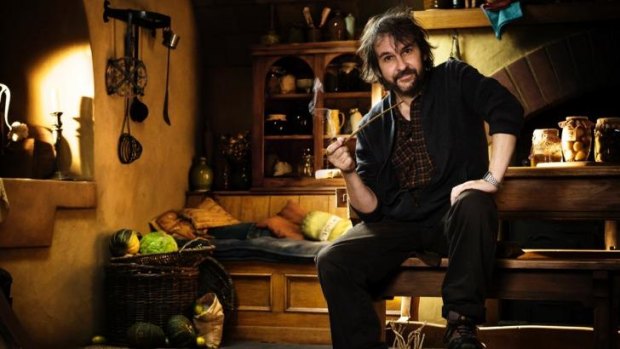Peter Jackson on the set of <i>The Hobbit</i>, one of the eight films Andrew Lesnie shot for him.