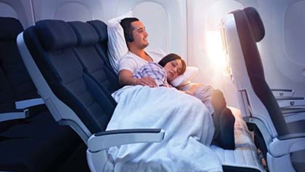 Air New Zealand's radical Skycouch design gives passengers the ability to lie down.