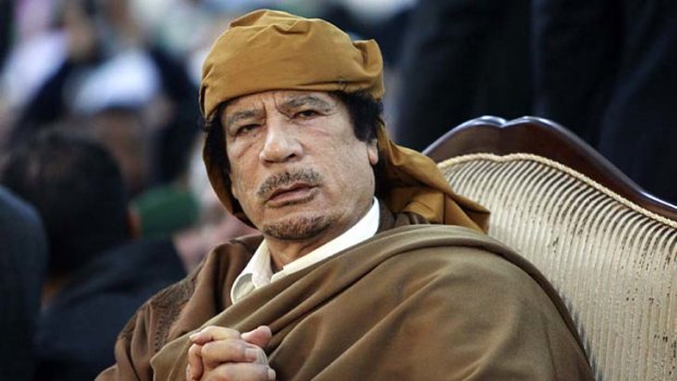 Ruled with an iron fist ... Muammar Gaddafi.