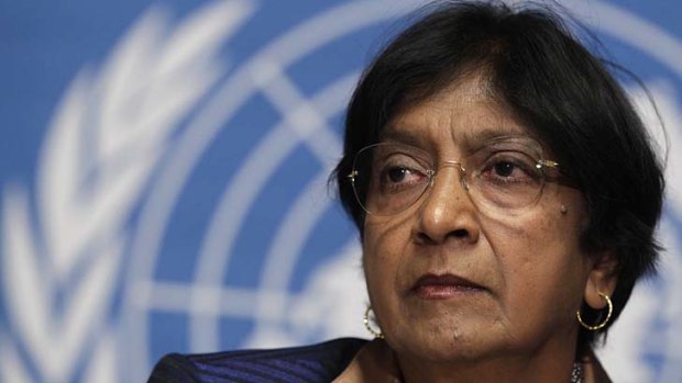 Concerned ... UN High Commissioner for Human Rights Navi Pillay.