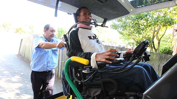 Struggling to afford one taxi ride a week: Quadriplegic Mark Tonga.