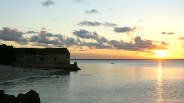 Sleepy isle ... sunset on the beach, Ilha De Mozambique.