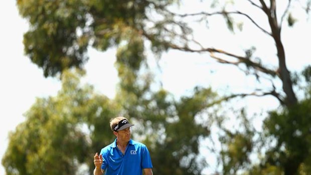 Flying free: Having contemplated quitting golf during the worst form slump of his career, Stuart Appleby is in contention for a second Australian Open.