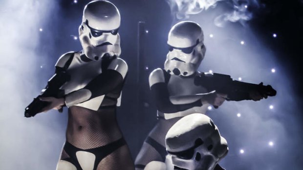 Stripped down: Stormtroopers  in the burlesque <i>Star Wars </I> parody  coming to   Canberra.