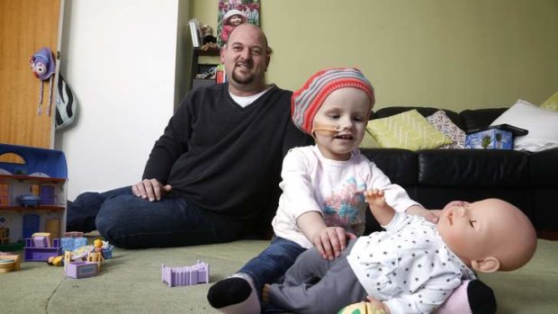 Family friend Peter Oliver has been helping with fundraising for Canberra toddler Annie McGuigan, who has a brain tumour.