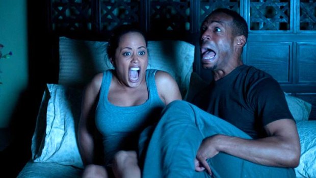 Scarily bad: Marlon Wayans (right) opts for tired horror gags in <em>A Haunted House</em>.
