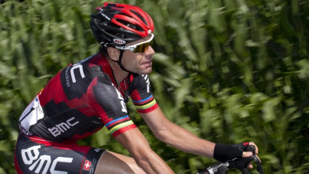 The dream is over ... Cadel Evans is now over eight minutes behind leader Bradley Wiggins.