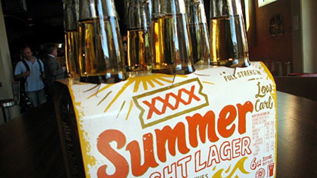 Summer time ... XXXX's new low-carb beer.