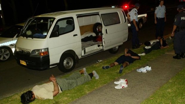 Police make arrests after youths attacked suburbs around Cronulla after the riots.