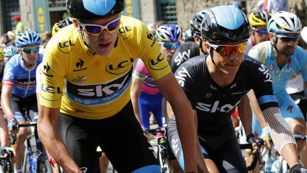Rock: Australia's Richie Porte has had to shelve his own ambitions to help teammate Chris Froome keep the yellow jersey he once coveted all the way to Paris.