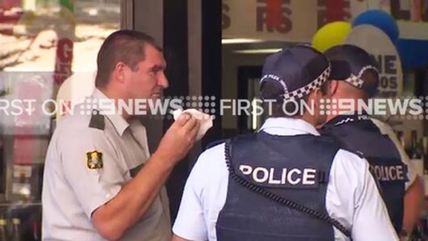 An Armaguard security guard suffered a cut to his head after a misunderstanding came to blows on the Gold Coast.