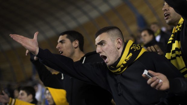 Emotional &#8230; Beitar Jerusalem supporters at Sunday's match against Bnei Sakhnin. Some Beitar fans are dismayed and ashamed of fellow supporters.
