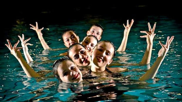 Teams of synchronised swimmers will perform throughout the night at the Melbourne City Baths.s.