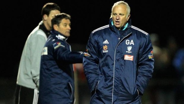 Legend's homecoming: Graham Arnold during Sydney FC's last-round FFA Cup win over Melbourne City.